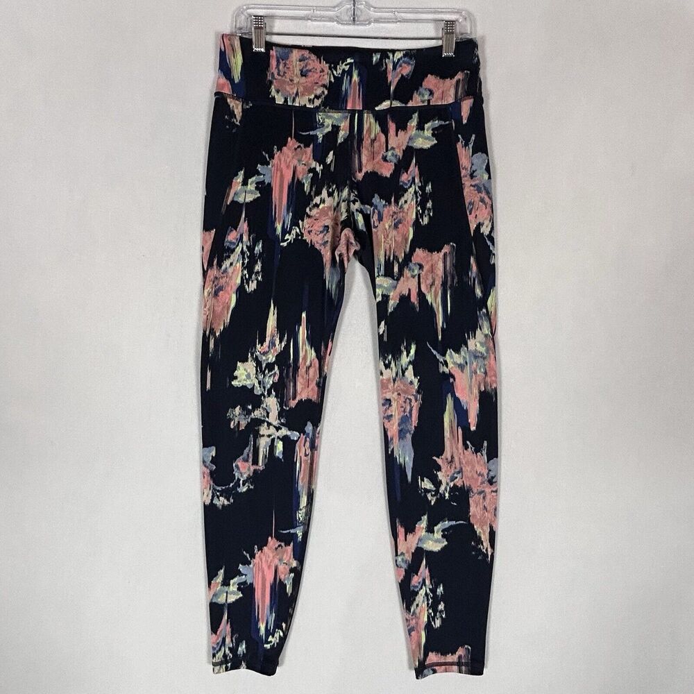 H&M Sport Women’s Large Ankle Leggings Abstract Stretch Gym Run Fitness Yoga